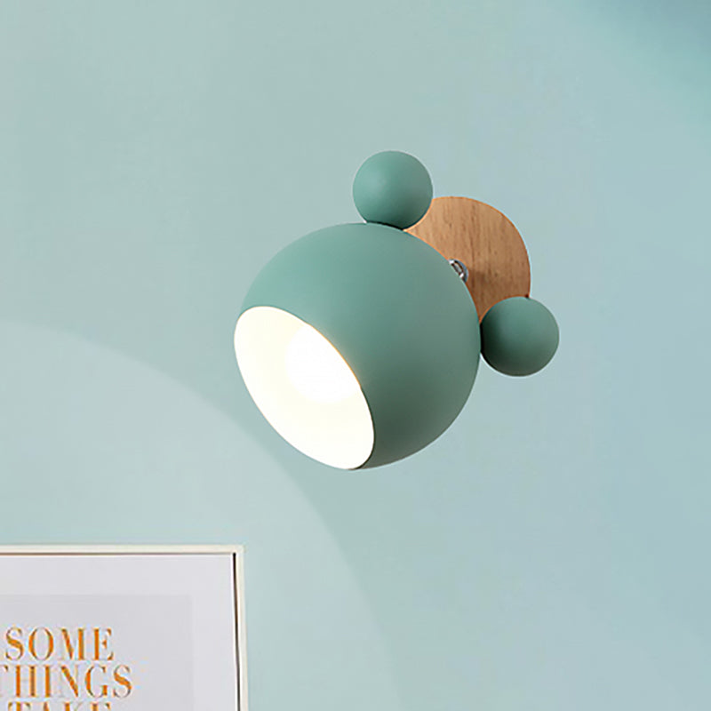 Vivolux | Nordic Style Globe Wandleuchte Holz & Metall 1 Lampe Wandleuchte für Restaurant Flur