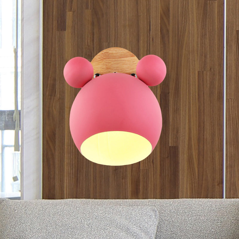 Vivolux | Nordic Style Globe Wandleuchte Holz & Metall 1 Lampe Wandleuchte für Restaurant Flur