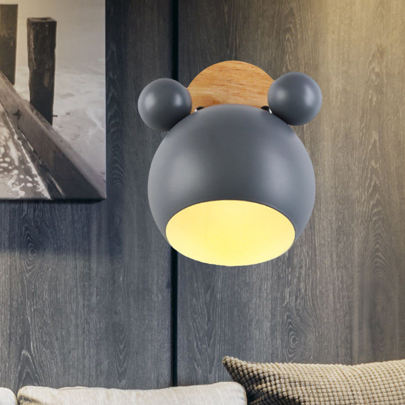 Vivolux | Nordic Style Globe Wandleuchte Holz & Metall 1 Lampe Wandleuchte für Restaurant Flur