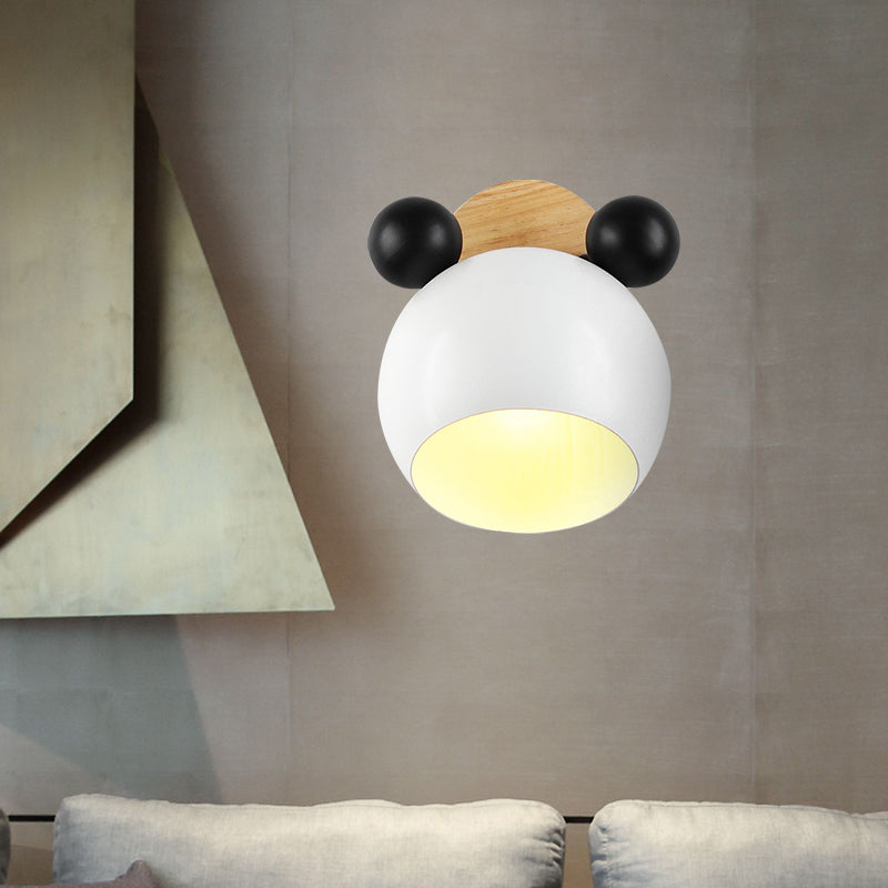 Vivolux | Nordic Style Globe Wandleuchte Holz & Metall 1 Lampe Wandleuchte für Restaurant Flur