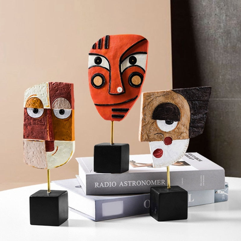 Vivolux | Abstract Pop Art Gesicht Home Skulptur