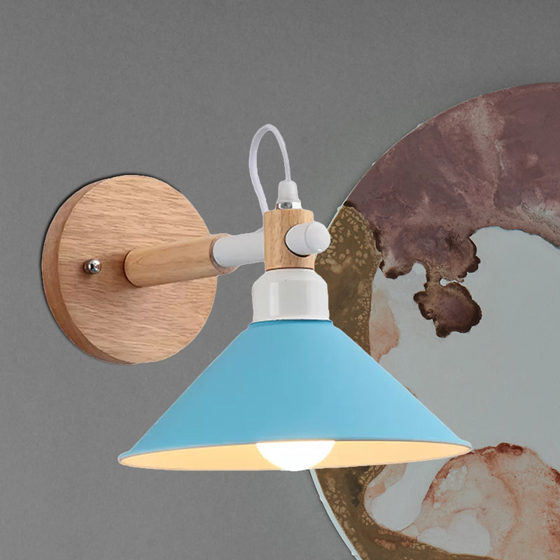 Vivolux | Macaroon Pyramide Vorm Wandlamp Metaal en Hout 1 Licht Wandlamp voor Eetkamer