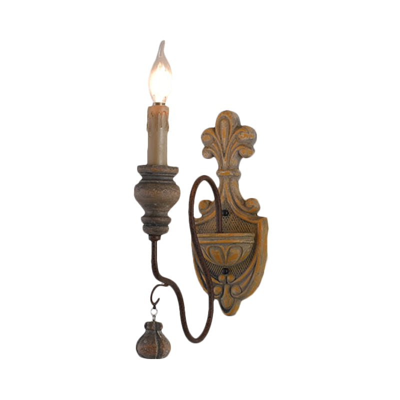 Vivolux | Verwilderte Holz gebogene Arm Wandleuchte Vintage Metall 1/2 Lichter Esszimmer Wandlampe Licht
