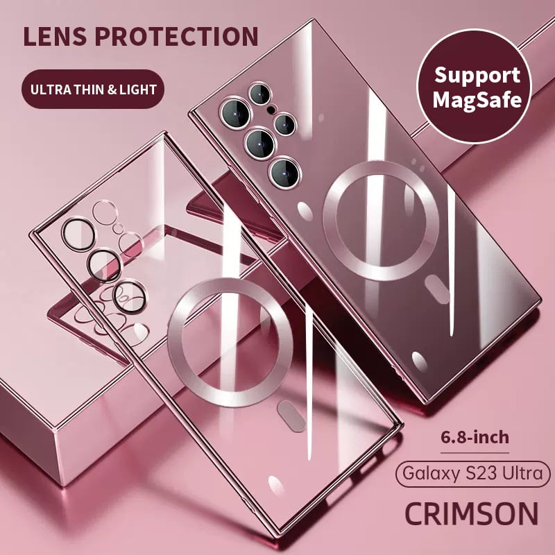 Vivolux | Transparente Luxus-Beschichtung Magnetische Abdeckung für Samsung