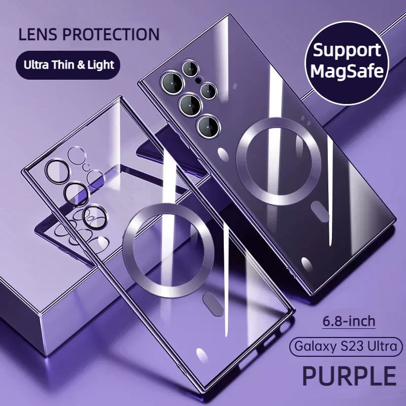 Vivolux | Transparente Luxus-Beschichtung Magnetische Abdeckung für Samsung
