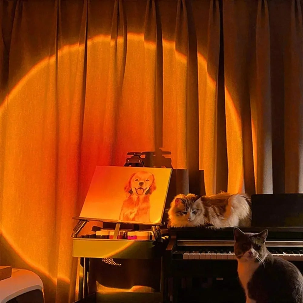 Vivolux | l Stilvolle Retro Tischlampe mit Sonnenuntergangs