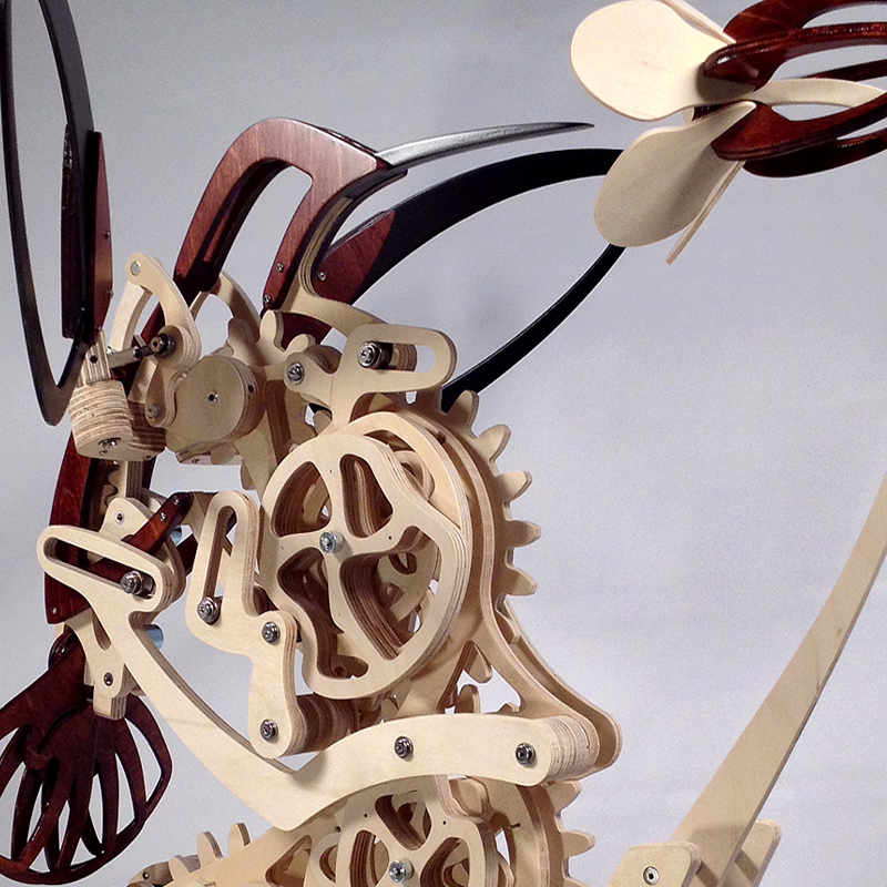 Vivolux | Holz Kinetische Kolibri Skulptur