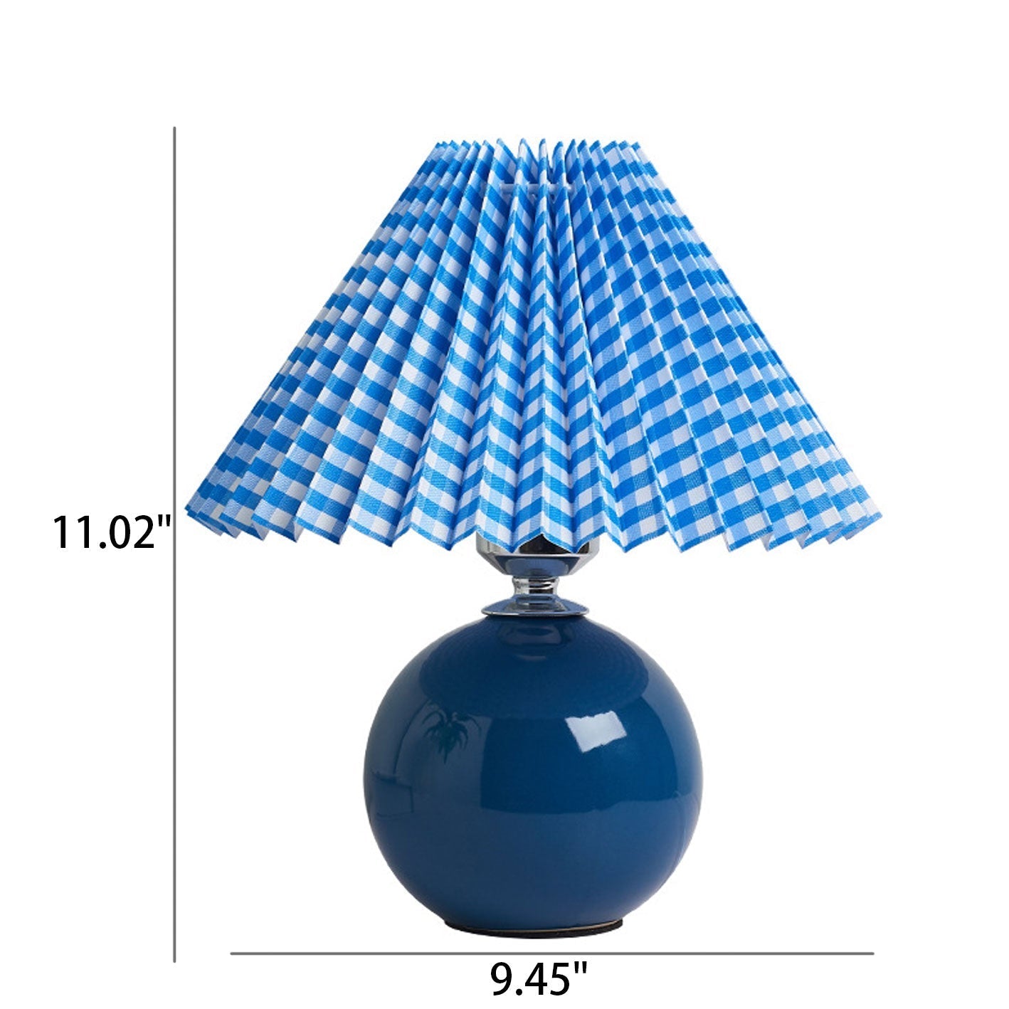 Vivolux | Nordische minimalistische 1-flammige Tischlampe aus Keramik mit Plissee