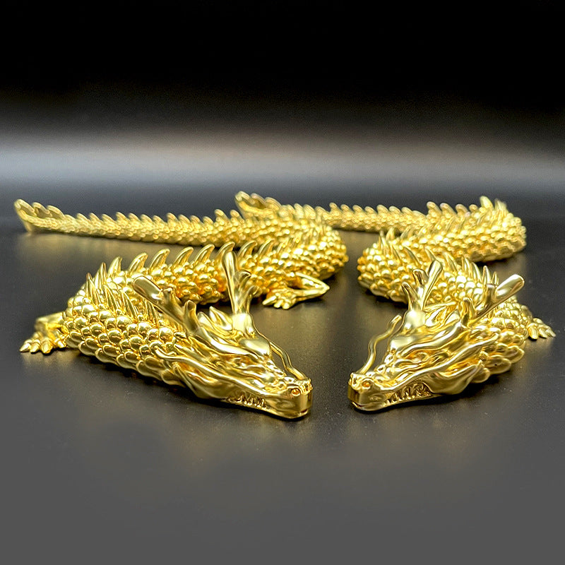 Vivolux | Goldener Drache mit beweglichen Gelenken