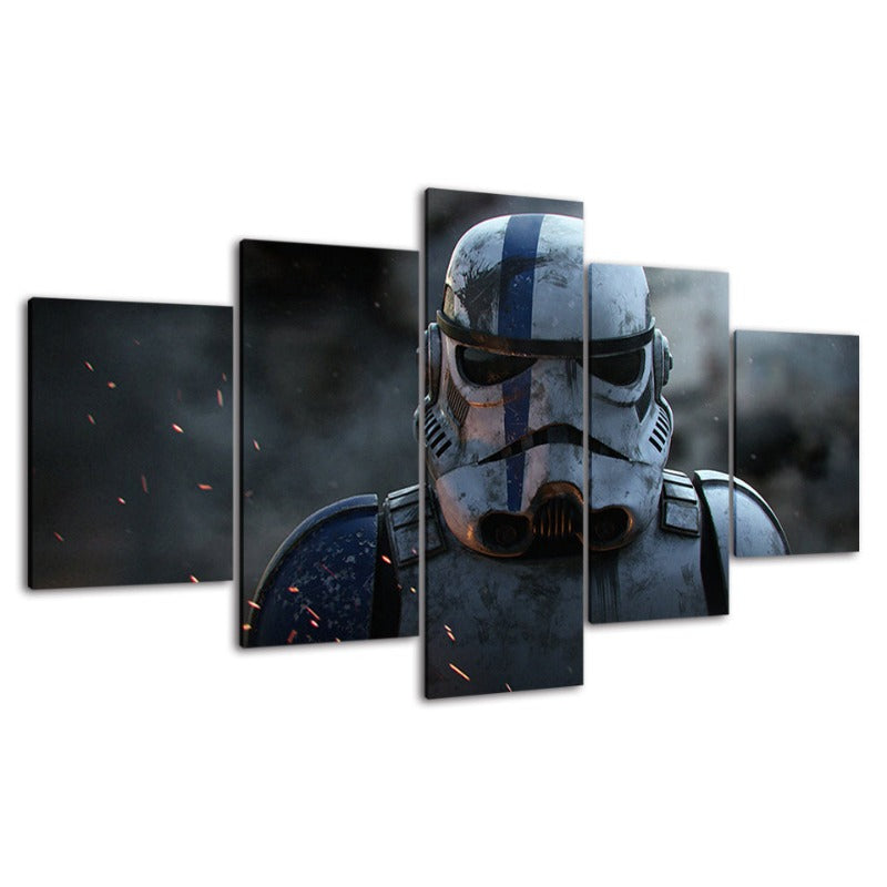 Vivolux | Stormtrooper Star Wars - 5 Teile Canvas Wandkunst - Hochauflösender Druck