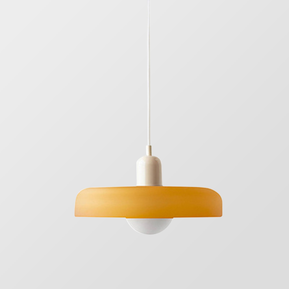 Vivolux | Pendelleuchte aus farbigem Glas | Elegante Hängeleuchte im Bauhaus-Stil | Designlampe für Wohnzimmer & Esszimmer