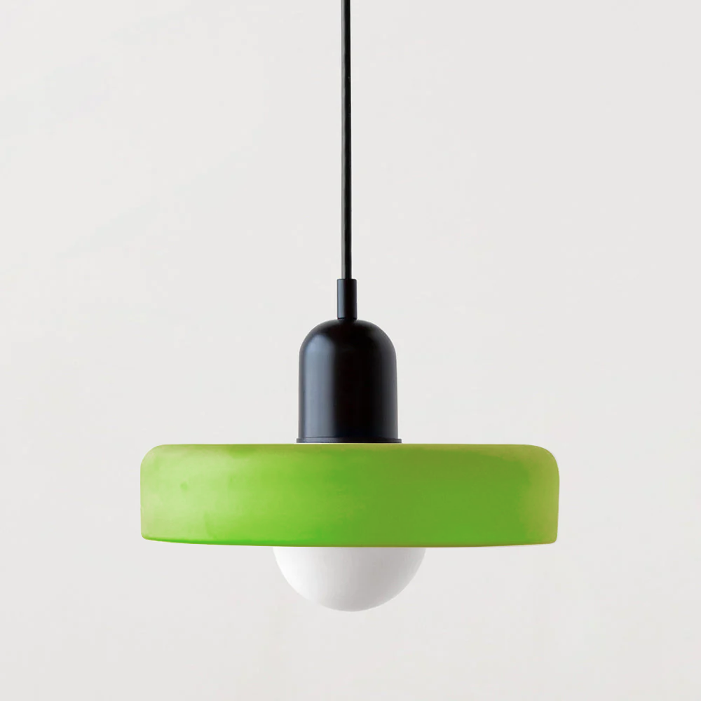 Vivolux | Pendelleuchte aus farbigem Glas | Elegante Hängeleuchte im Bauhaus-Stil | Designlampe für Wohnzimmer & Esszimmer