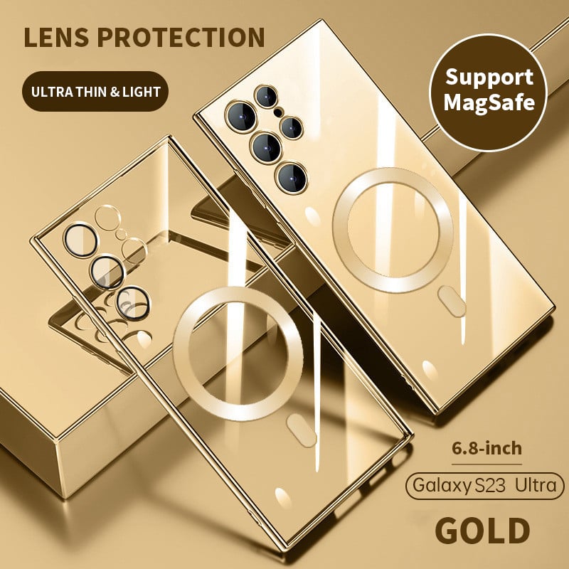Vivolux | Transparente Luxus-Beschichtung Magnetische Abdeckung für Samsung