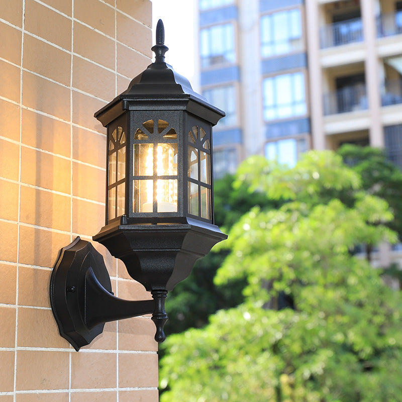 Vivolux | Kasteelvorm Aluminium Wandverlichting Platteland 1-Lamp Buiten Wandlamp Sconces in Wit/Zwart/Messing