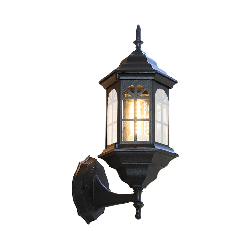 Vivolux | Kasteelvorm Aluminium Wandverlichting Platteland 1-Lamp Buiten Wandlamp Sconces in Wit/Zwart/Messing