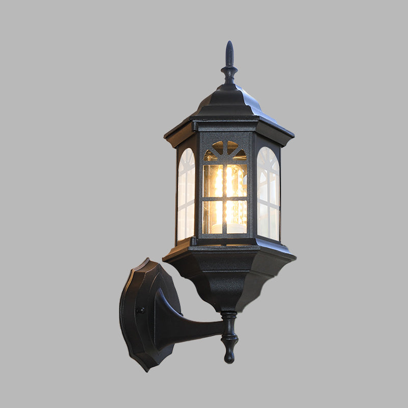Vivolux | Kasteelvorm Aluminium Wandverlichting Platteland 1-Lamp Buiten Wandlamp Sconces in Wit/Zwart/Messing