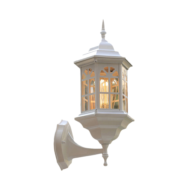 Vivolux | Kasteelvorm Aluminium Wandverlichting Platteland 1-Lamp Buiten Wandlamp Sconces in Wit/Zwart/Messing