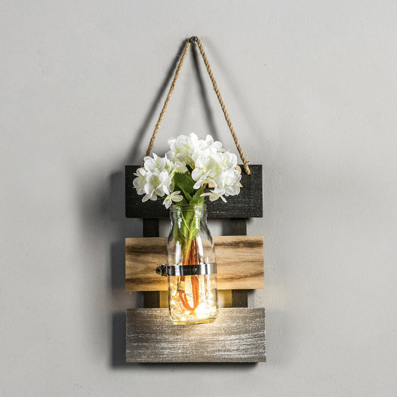 Vivolux | Nordic Flower Accent String Light für Teeladen Klarglas Glas Wandlampe in Pink/Weiß/Gelb