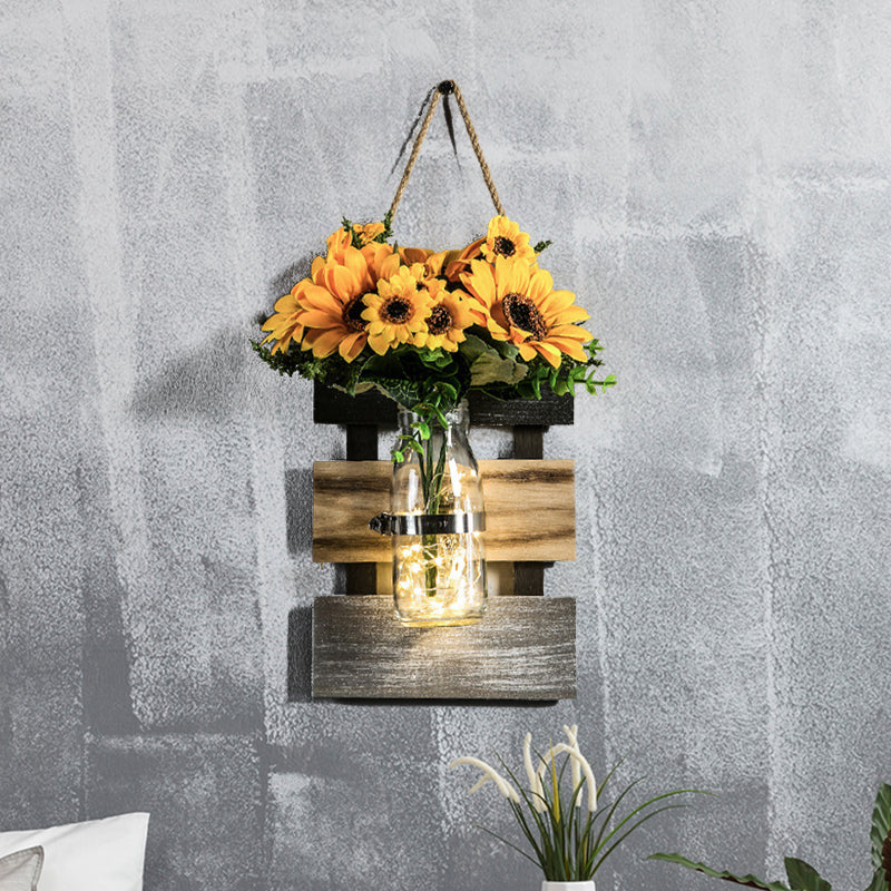 Vivolux | Nordic Flower Accent String Light für Teeladen Klarglas Glas Wandlampe in Pink/Weiß/Gelb