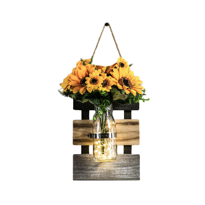 Vivolux | Nordic Flower Accent String Light für Teeladen Klarglas Glas Wandlampe in Pink/Weiß/Gelb