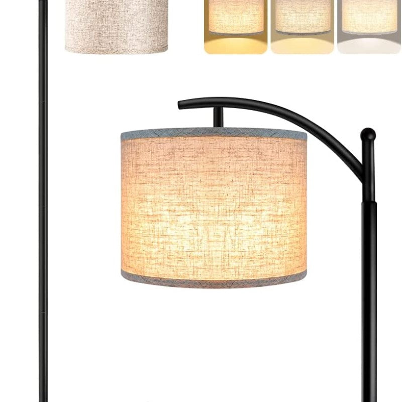 Vivolux | Stehlampe mit 3 Farbtemperaturen LED-Glühbirne, Stehlampe hohe industrielle Stehlampe Lesen für Schlafzimmer, Büro, weiße Lampenschirm enthalten