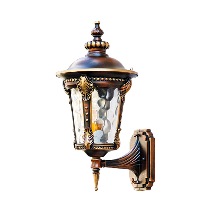 Vivolux | 7.5"/10" W 1-Licht Urn Wand Sconces Beleuchtung Bauernhaus Rost Wasser Glas Wandmontierte Lampenfassung