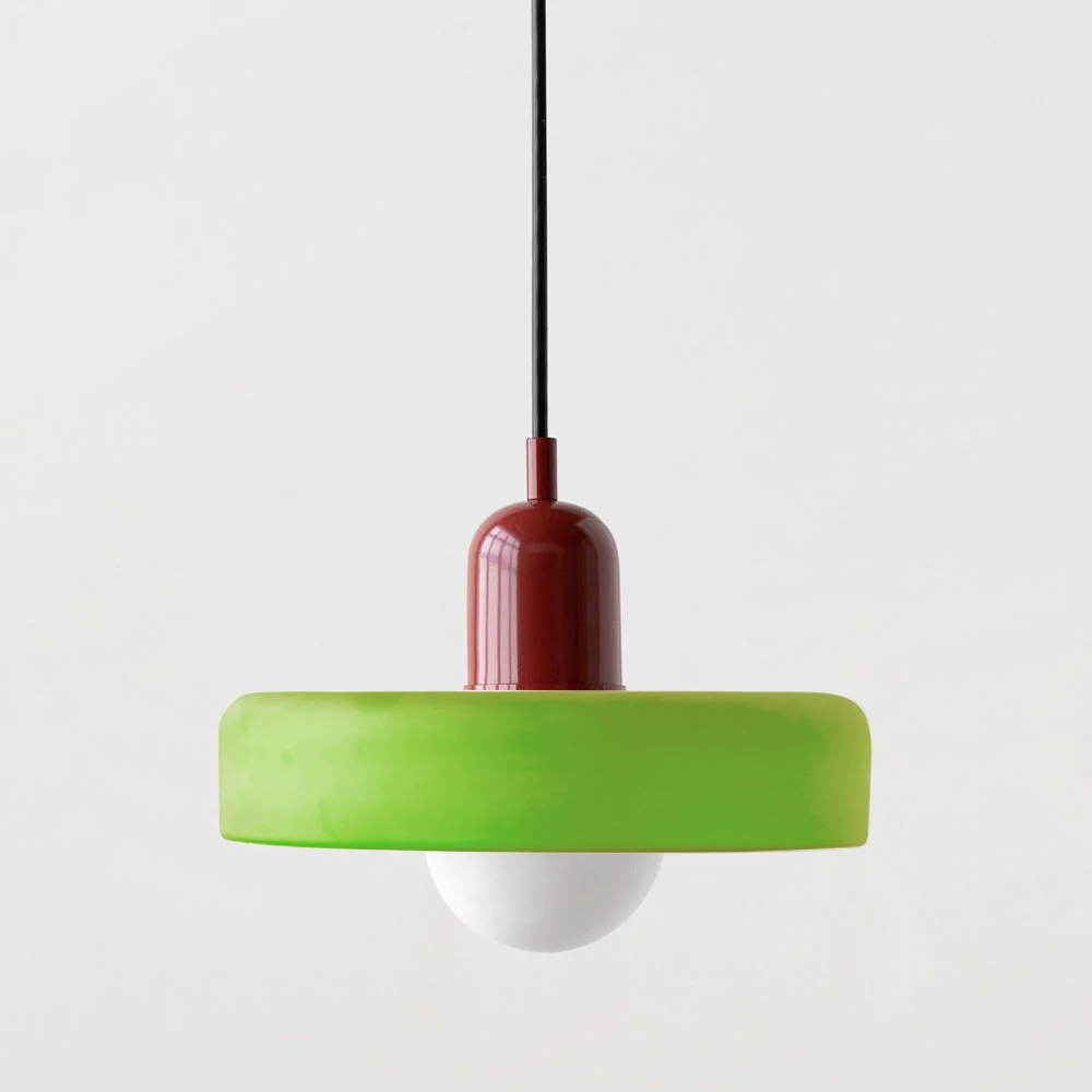 Vivolux | Pendelleuchte aus farbigem Glas | Elegante Hängeleuchte im Bauhaus-Stil | Designlampe für Wohnzimmer & Esszimmer
