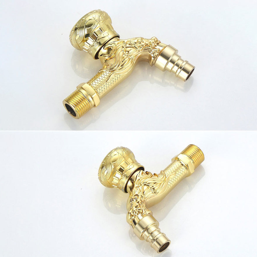 Vivolux | Vintage Classic Waschbeckenarmatur Zink Einhebel Drache Prägung Wandmontierte Armatur