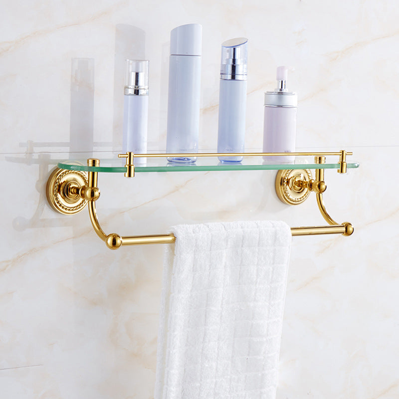 Vivolux | Traditionelles Goldenes Badzubehör-Set Kupfer Badezimmer Zubehör Kit