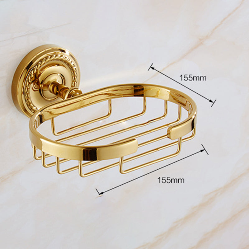 Vivolux | Traditionelles Goldenes Badzubehör-Set Kupfer Badezimmer Zubehör Kit
