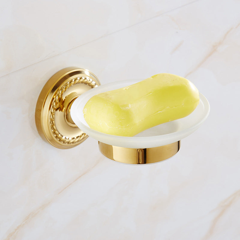 Vivolux | Traditionelles Goldenes Badzubehör-Set Kupfer Badezimmer Zubehör Kit
