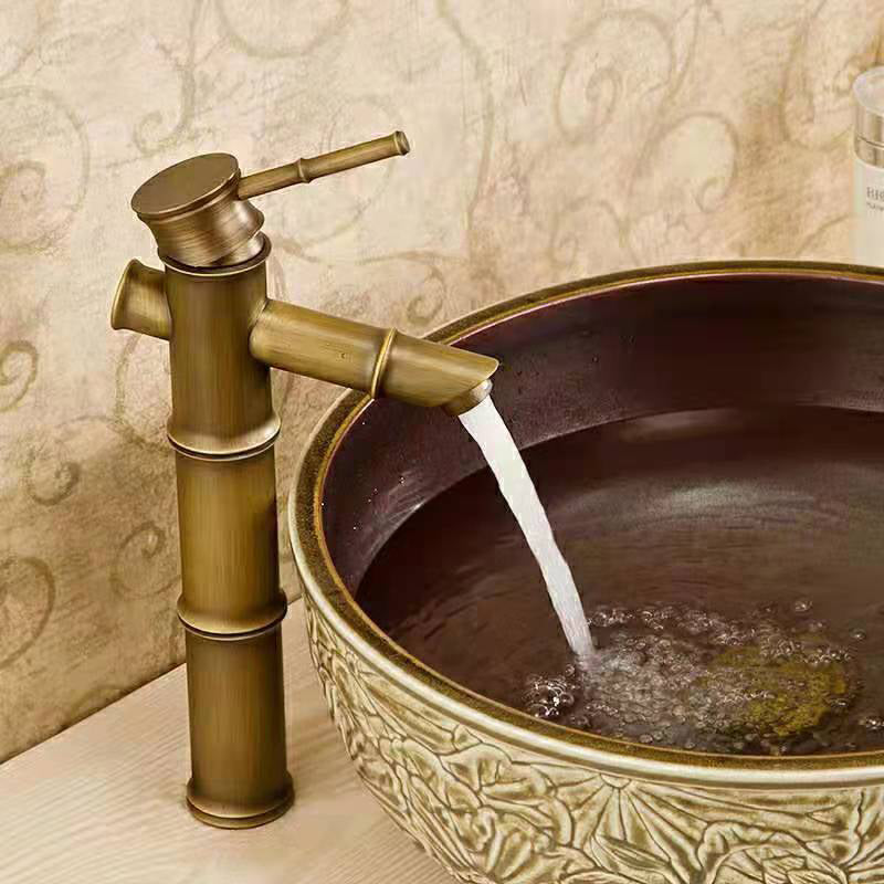 Vivolux | Rundes Einhand-Wasserhahn Landhausstil Waschbeckenarmatur