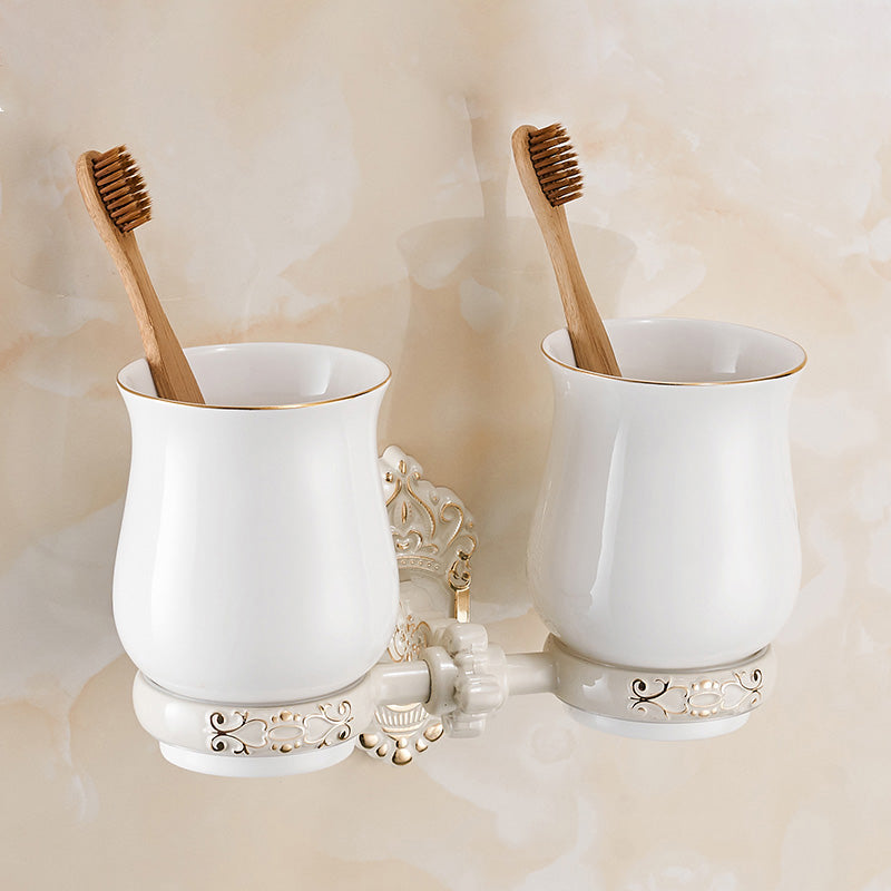 Vivolux | Traditionelles Badzubehör Set Weiß Badezimmeraccessoires Hardware Set