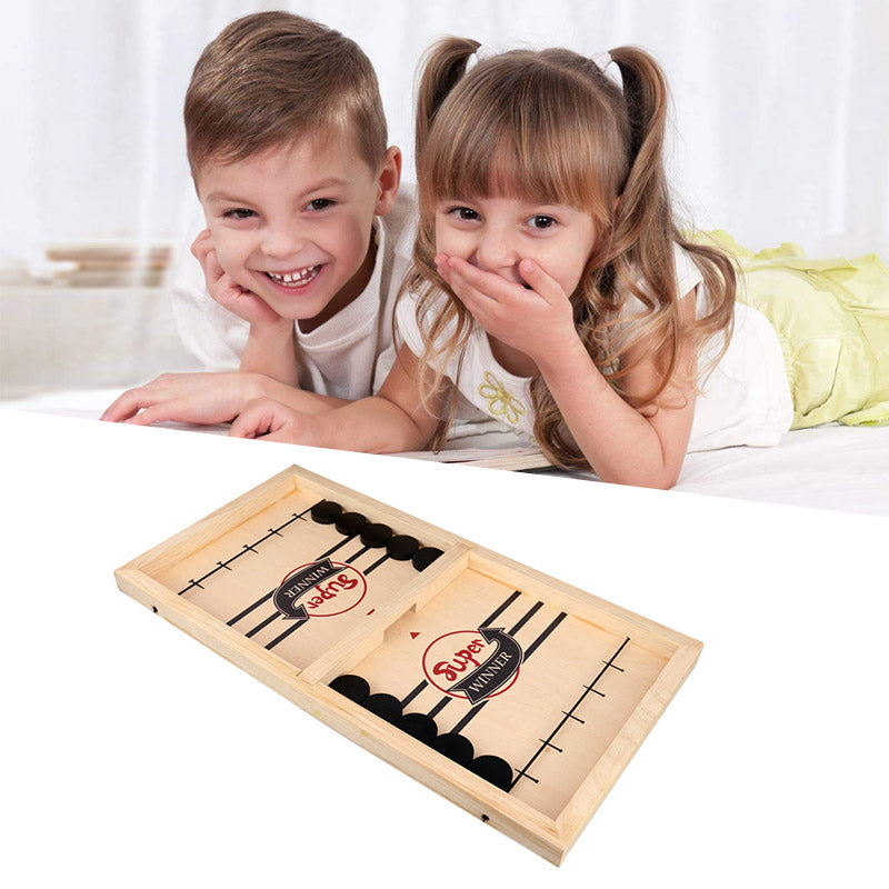 Vivolux | – Wendbares Sling Puck Gesellschaftsspiel Doppelseitig für Familie
