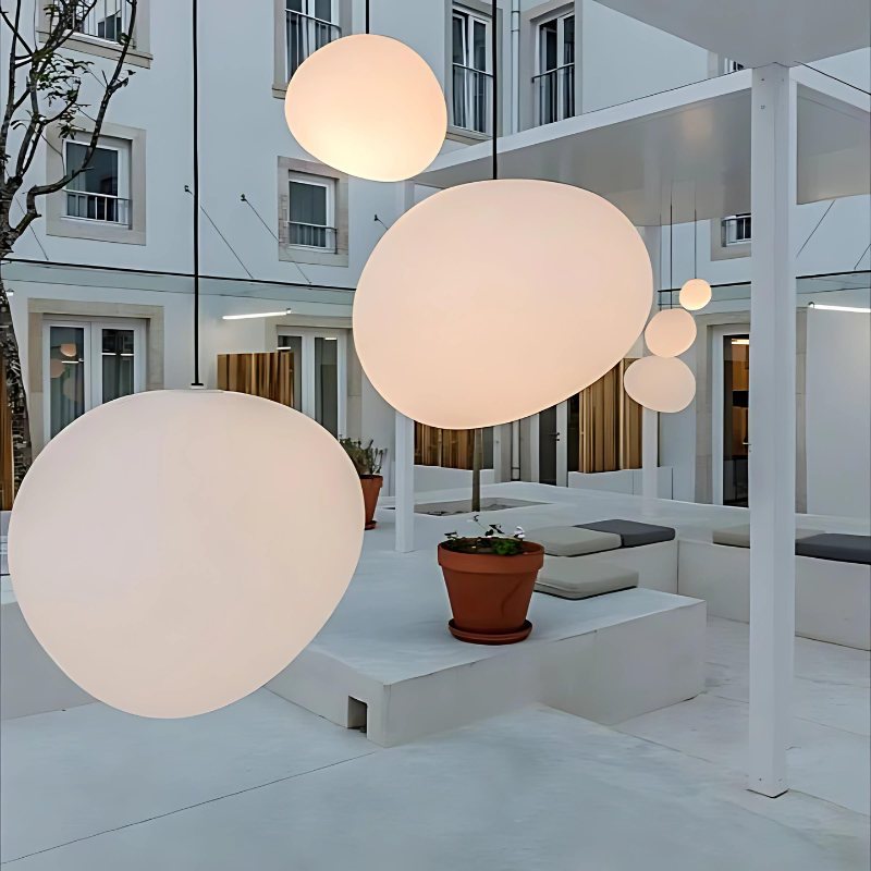 Vivolux | Elegante Glas-Kiesel-Pendelleuchte