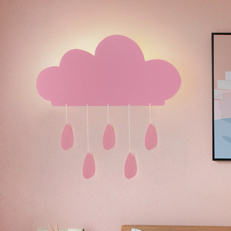 Vivolux | Regenwolk Vorm Wandlamp Cartoon Acryl LED Nachttafellamp Bevestiging in Blauw/Roze