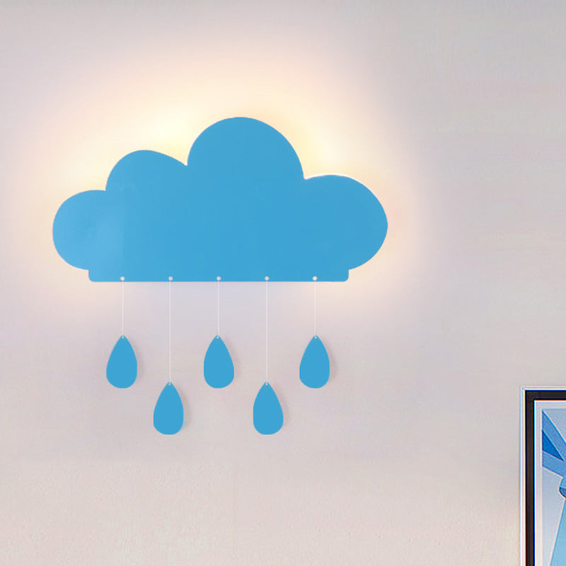 Vivolux | Regenwolk Vorm Wandlamp Cartoon Acryl LED Nachttafellamp Bevestiging in Blauw/Roze