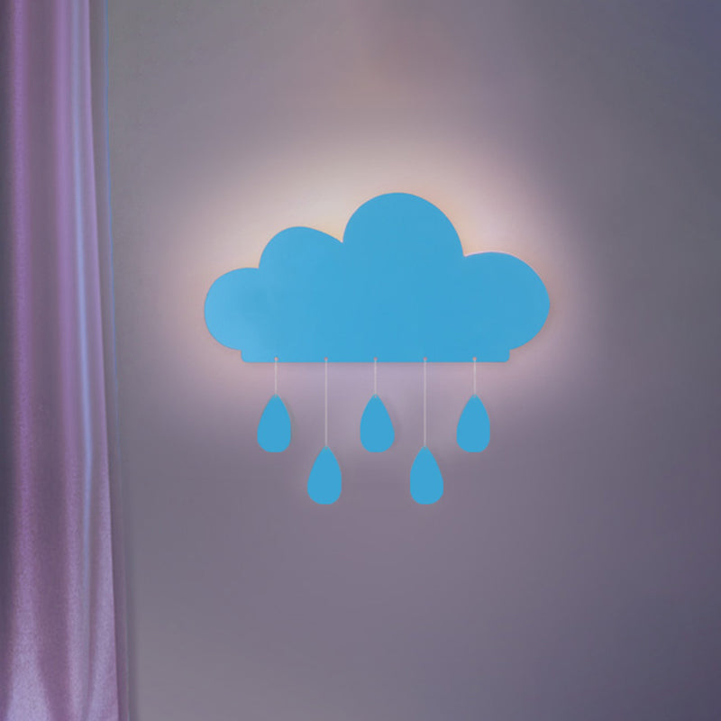 Vivolux | Regenwolk Vorm Wandlamp Cartoon Acryl LED Nachttafellamp Bevestiging in Blauw/Roze
