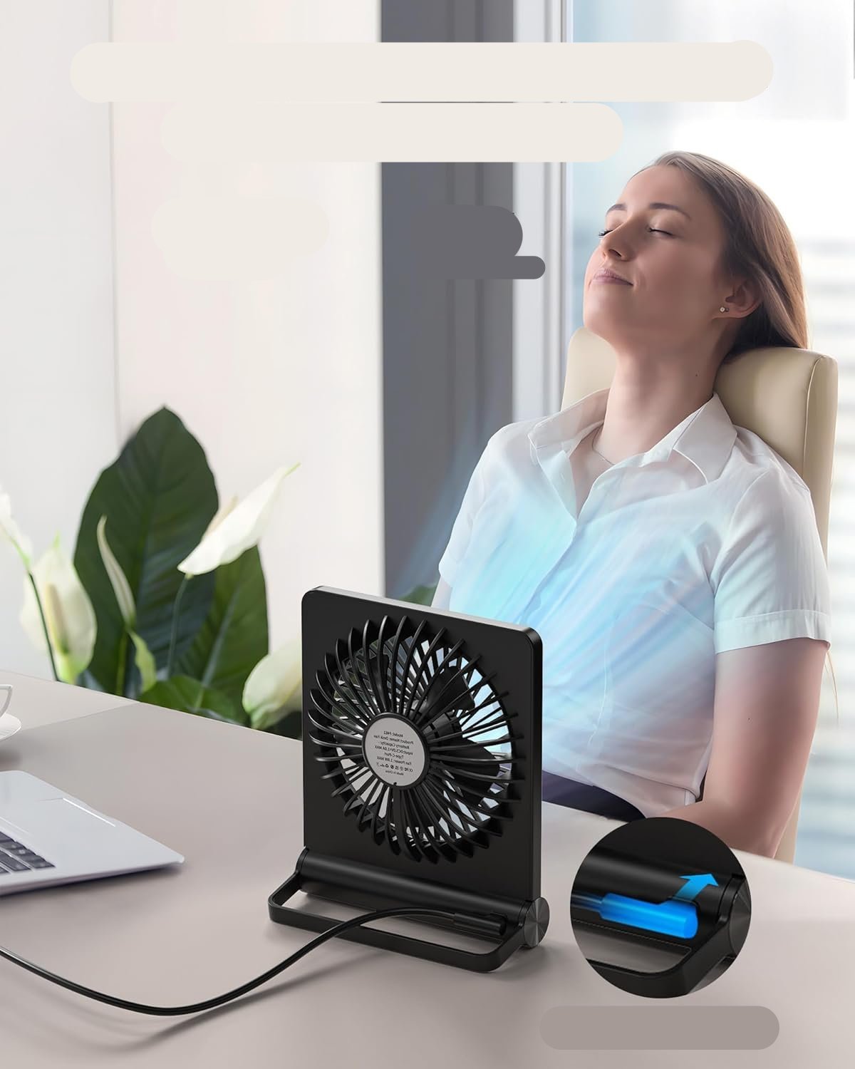 Vivolux | QuietBreeze - Ultra-leiser kompakter Tischventilator