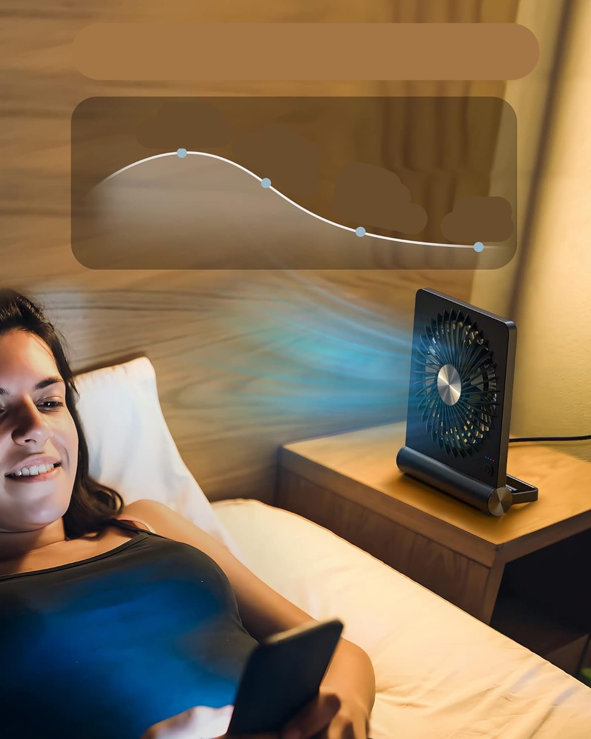 Vivolux | QuietBreeze - Ultra-leiser kompakter Tischventilator