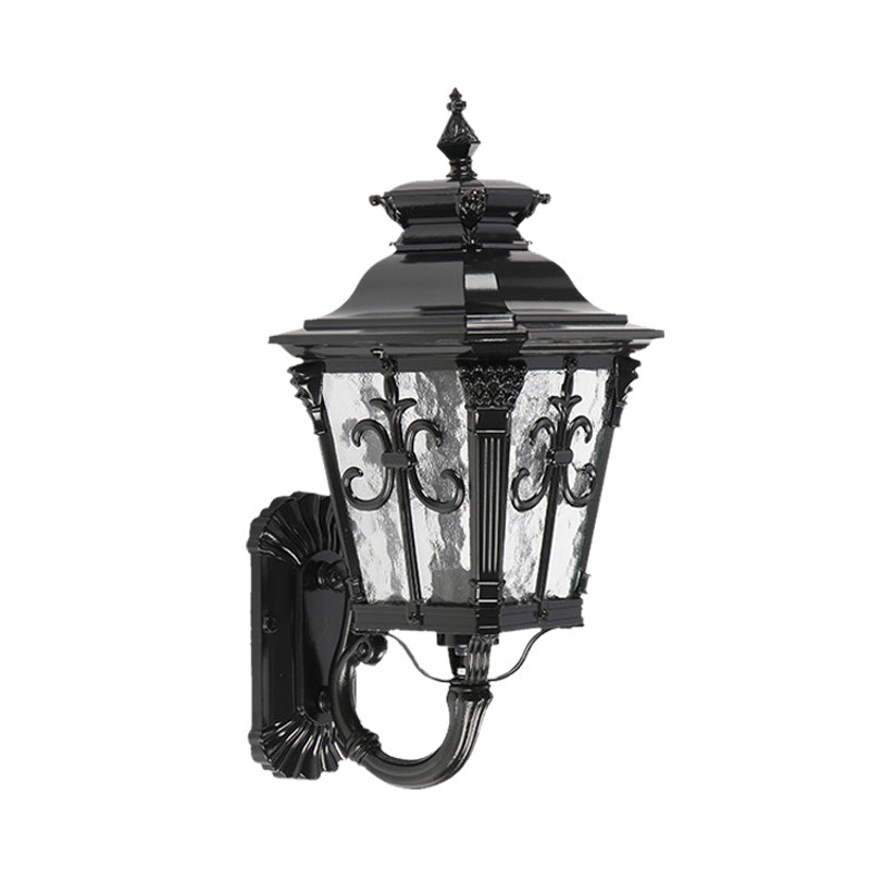 Vivolux | Pijl Bloem Buiten Wandmontage Licht Landelijk Helder Waterglas 1 Licht Zwarte Wandlamp Sconces