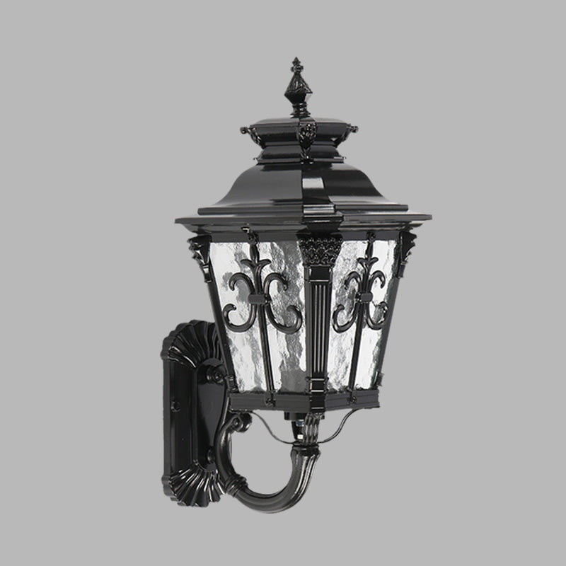 Vivolux | Pijl Bloem Buiten Wandmontage Licht Landelijk Helder Waterglas 1 Licht Zwarte Wandlamp Sconces