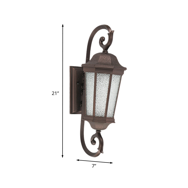 Vivolux | 1 Flamme Wandleuchte Rustikal Aniswasser Glas Wandmontage Lampe Leuchte in Dunkelkaffee