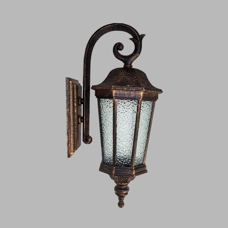 Vivolux | Rust Steranijs Wandlamp Lodges Waterglas 1 Licht Buitenshuis Wandlamp met Tijgerstreepdesign