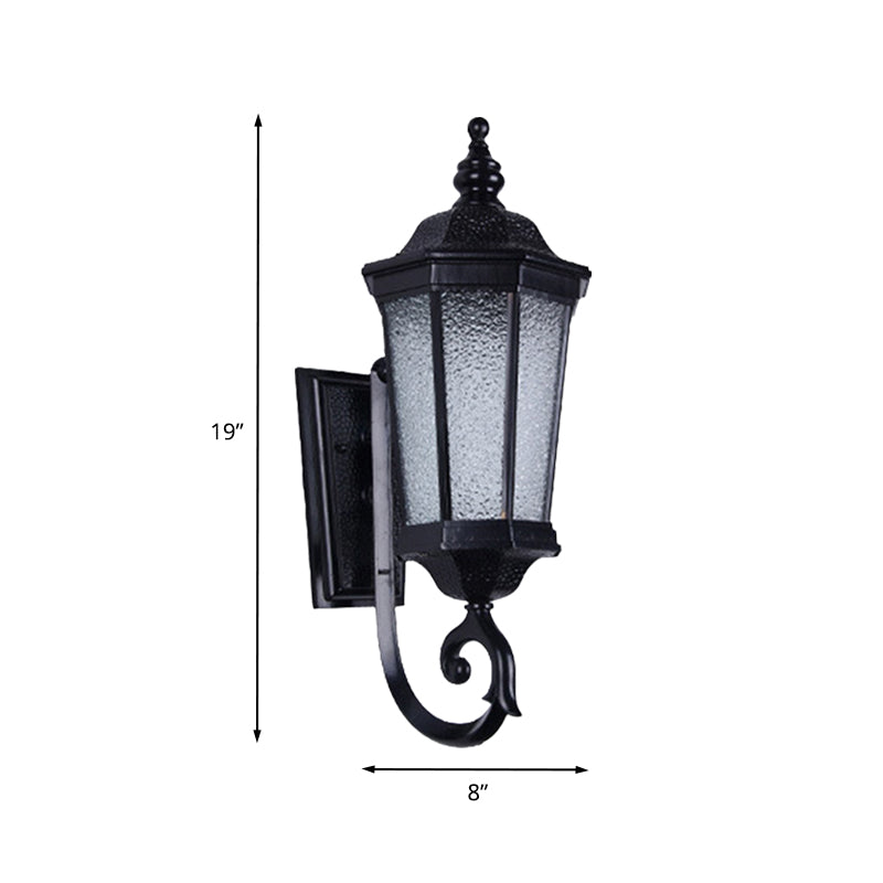 Vivolux | 1-Light Verum Wandlamp Verlichting Land Waterglas Zwarte Afwerking Wandmontage Armatuur