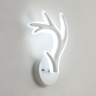 Vivolux | Reh Horn LED Wandlampe Tier Stil Acryl Wandlampe in Weiß für Erwachsene Kinder Schlafzimmer