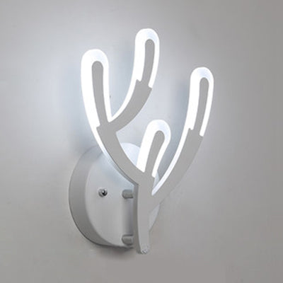 Vivolux | Reh Horn LED Wandlampe Tier Stil Acryl Wandlampe in Weiß für Erwachsene Kinder Schlafzimmer