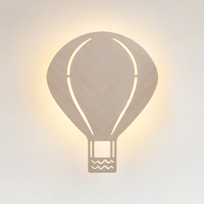 Vivolux | Schöne beige Wandlampe mit Cartoon-Muster, Holz-LED-Wandlampe für Wohnzimmer und Kinderzimmer