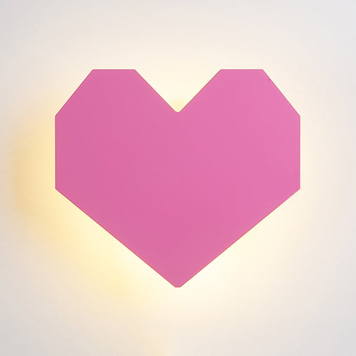 Vivolux | Rosa Finish Herz Wandbeleuchtung Schöne Holz LED Wandleuchte für das Schlafzimmer von Mädchen Flur