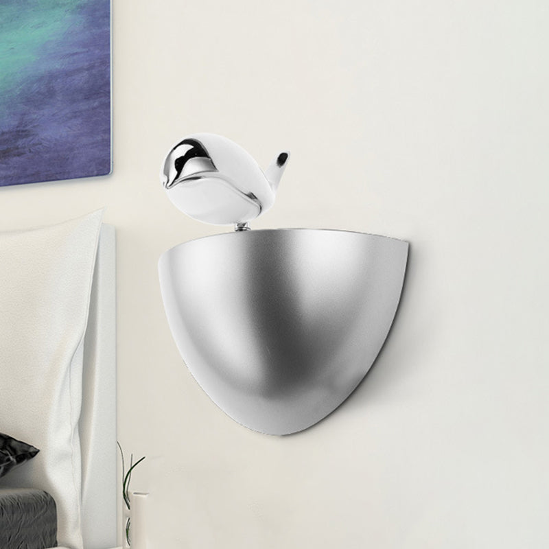 Vivolux | Zilver/Goud Birdie Wandlamp Kinderen Aluminium LED Wandlamp Lichtarmatuur met Kwart Sphere Stand